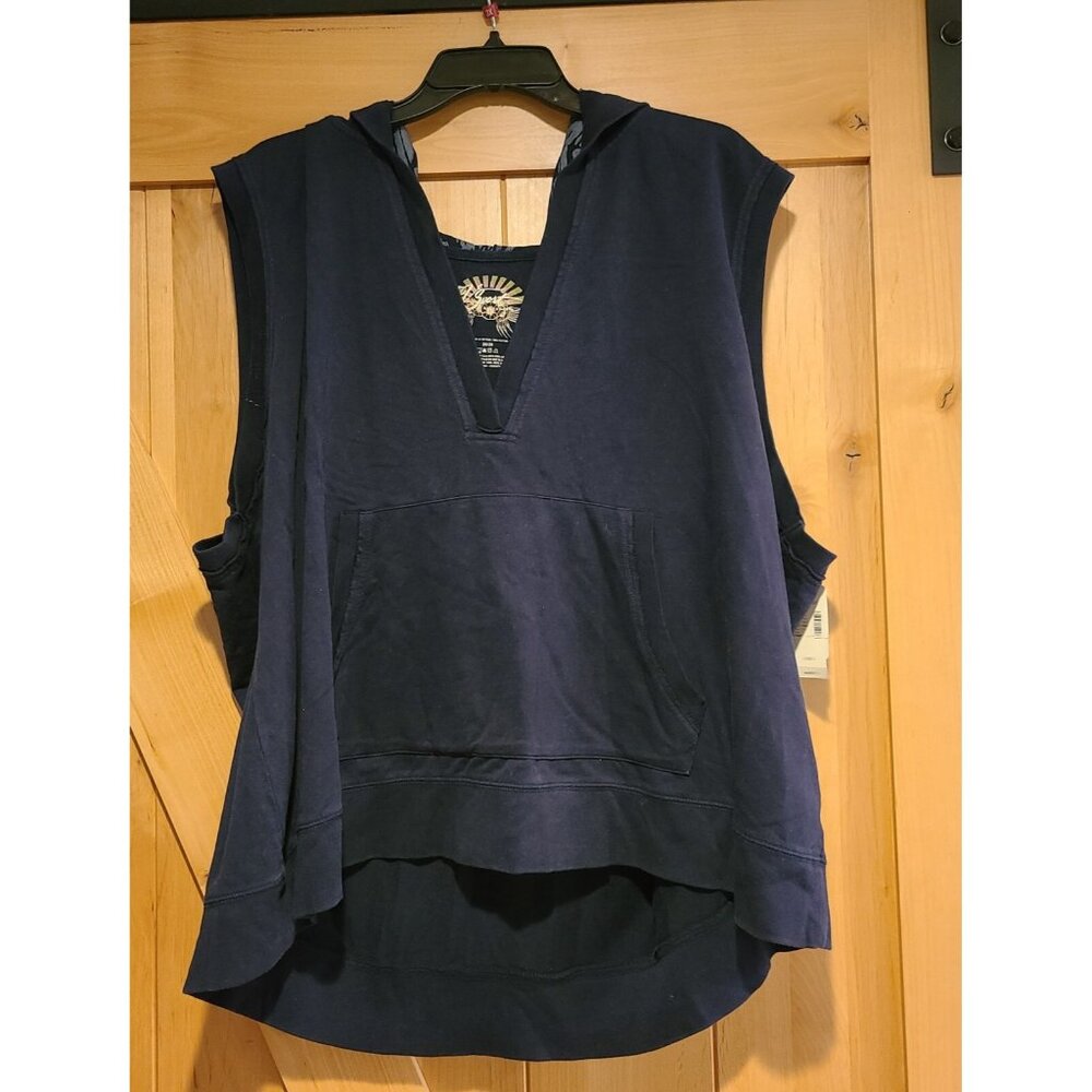 New! V Sport Plus Size 26/28 Lane Bryant Hooded Sleeveless Sweatshirt Kangaroo
